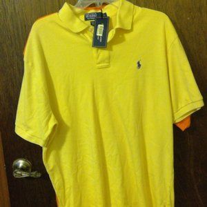 Yellow like new Polo collard shirt by Ralph Lauren.  Size large.